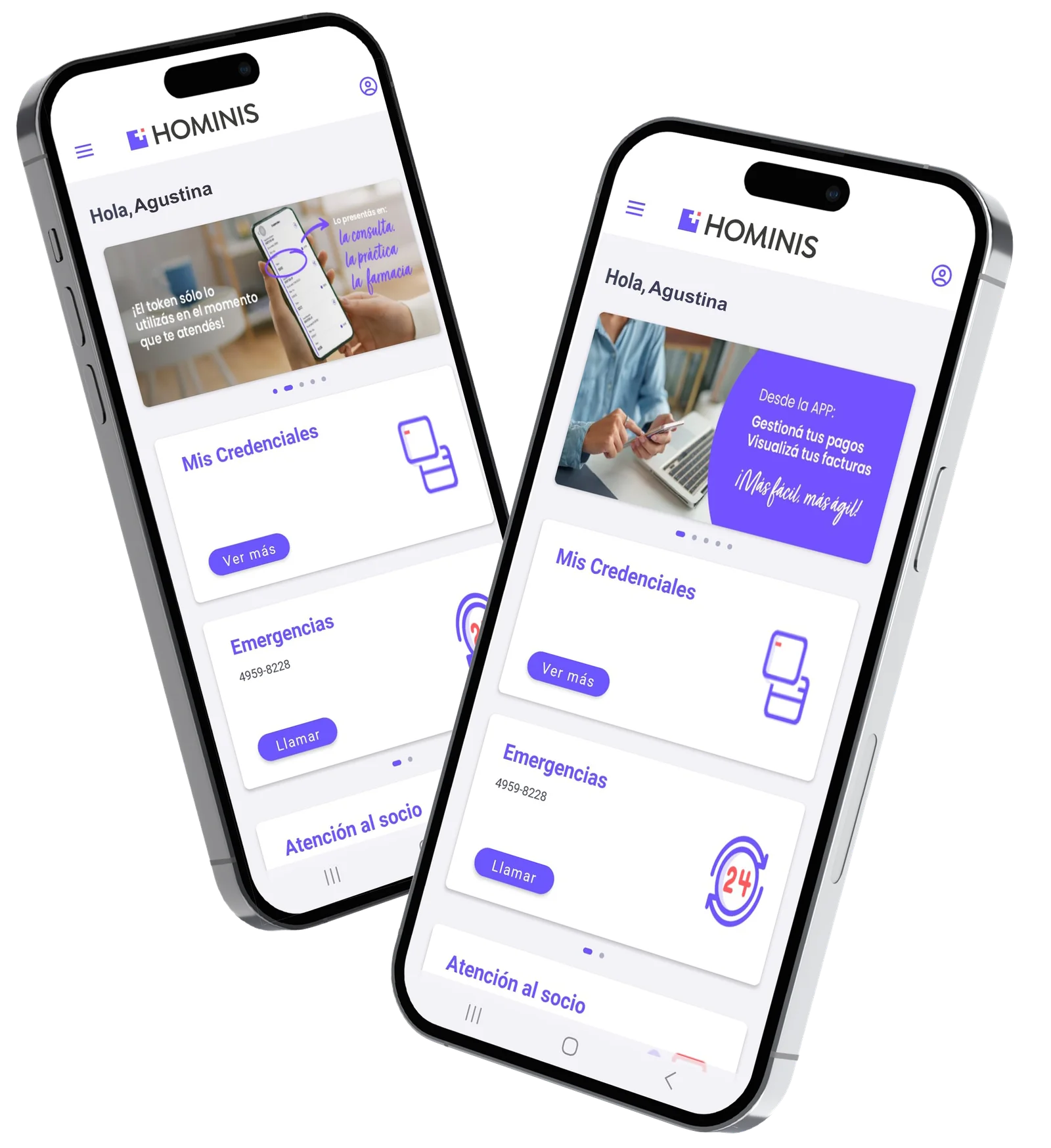 App Hominis &mdash; pantalla inicio